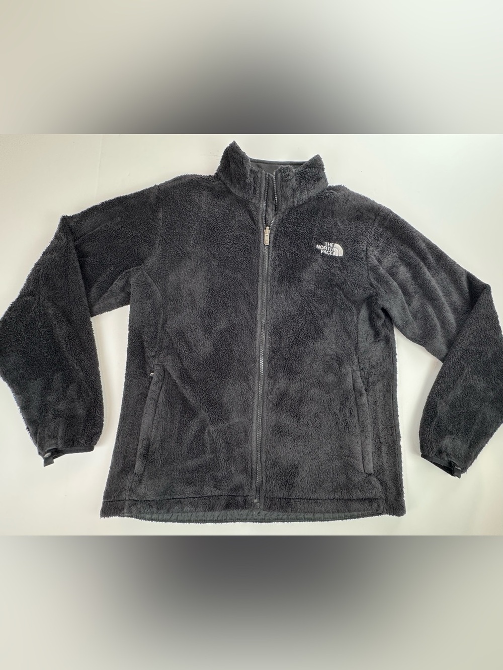 The North Face Osito Fuzzy  Rascal Fleece Large Women’s ZIP Jacket Black Sherpa